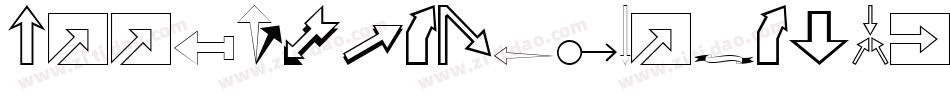 ArrowsRegular-ejYp字体转换