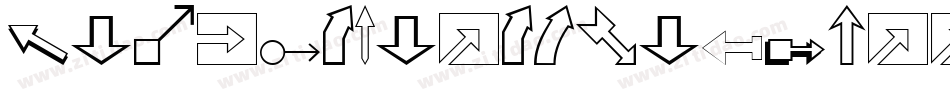 SimpleDirectionArrows字体转换