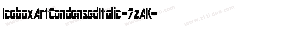 IceboxArtCondensedItalic-7zAK字体转换