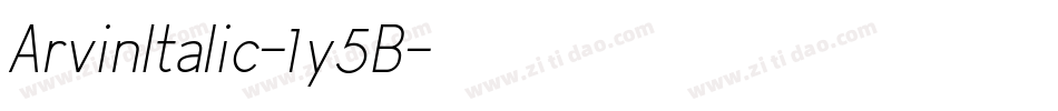 ArvinItalic-1y5B字体转换