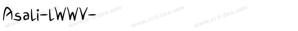 Asali-lWWV字体转换