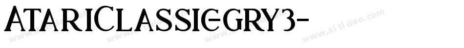 AtariClassic-gry3字体转换