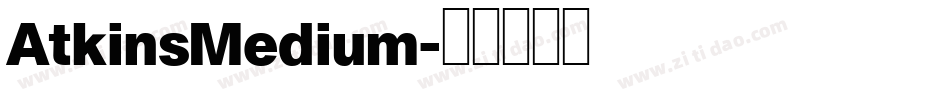AtkinsMedium字体转换