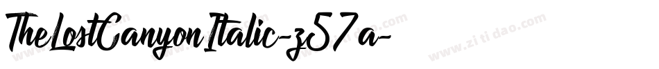TheLostCanyonItalic-z57a字体转换 TheLostCanyonItalic-z57a字体转换