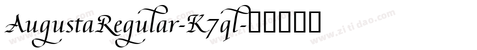 AugustaRegular-K7ql字体转换