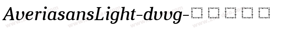 AveriasansLight-dvvg字体转换