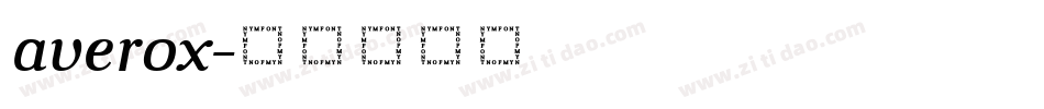 averox字体转换