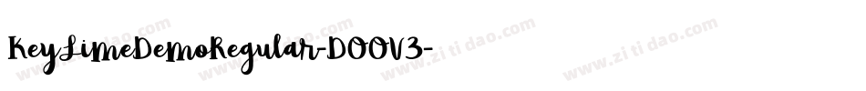 KeyLimeDemoRegular-DOOV3字体转换