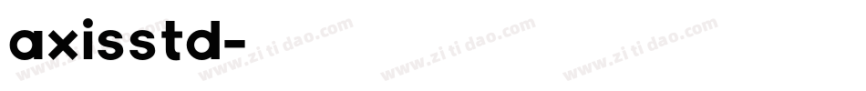 axisstd字体转换