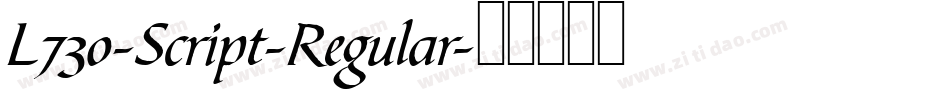 L730-Script-Regular字体转换