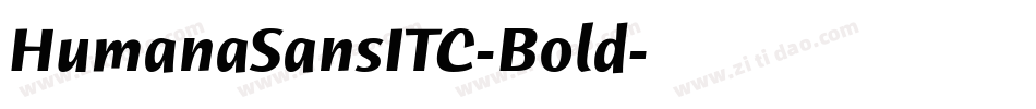 HumanaSansITC-Bold字体转换