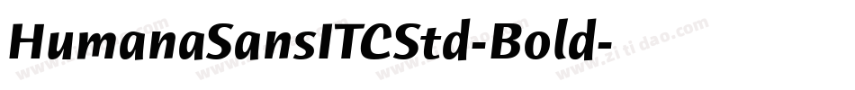 HumanaSansITCStd-Bold字体转换