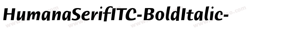 HumanaSerifITC-BoldItalic字体转换
