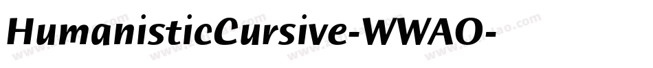 HumanisticCursive-WWAO字体转换