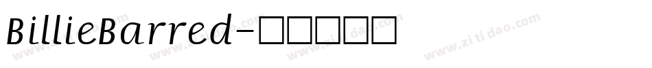 BillieBarred字体转换
