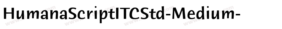 HumanaScriptITCStd-Medium字体转换