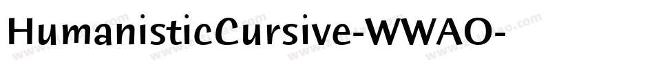 HumanisticCursive-WWAO字体转换