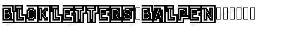 Blokletters-Balpen字体转换