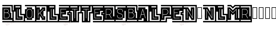 BloklettersBalpen-nLMR字体转换