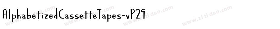 AlphabetizedCassetteTapes-vP29字体转换