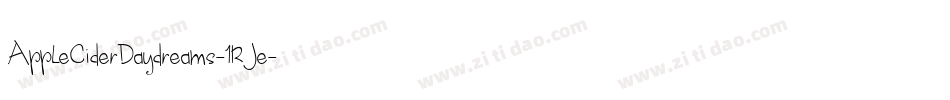 AppleCiderDaydreams-1RJe字体转换