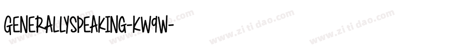 GenerallySpeaking-Kw9W字体转换