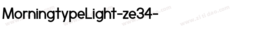 MorningtypeLight-ze34字体转换
