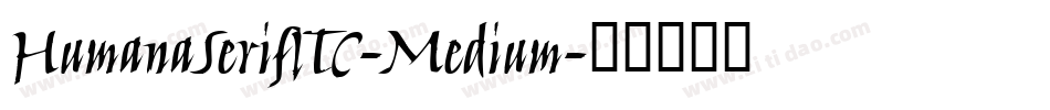 HumanaSerifITC-Medium字体转换
