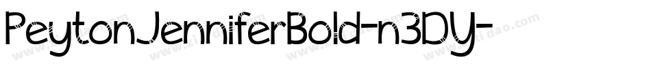 PeytonJenniferBold-n3DY字体转换