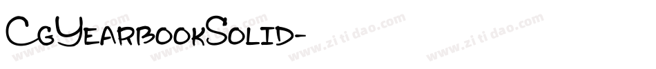 CgYearbookSolid字体转换