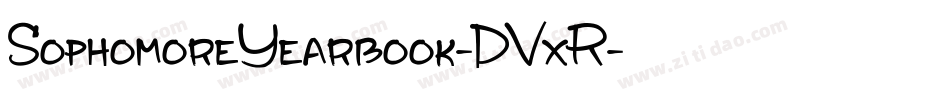SophomoreYearbook-DVxR字体转换
