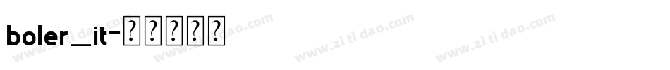boler_it字体转换
