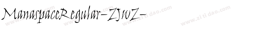 ManaspaceRegular-ZJwZ字体转换