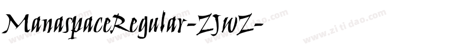 ManaspaceRegular-ZJwZ字体转换