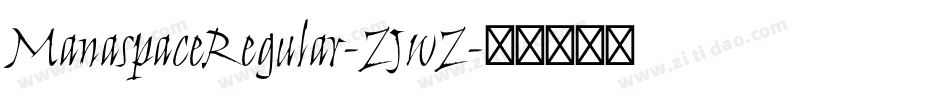 ManaspaceRegular-ZJwZ字体转换