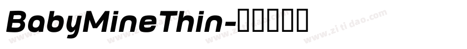 BabyMineThin字体转换