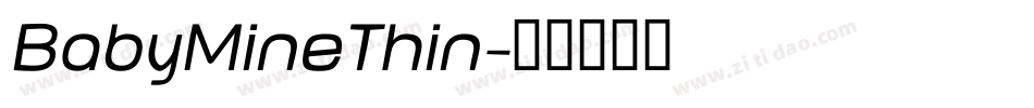 BabyMineThin字体转换