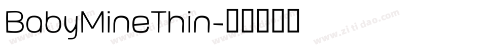 BabyMineThin字体转换