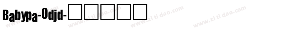 Babypa-Odjd字体转换