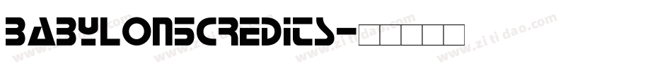 Babylon5Credits字体转换