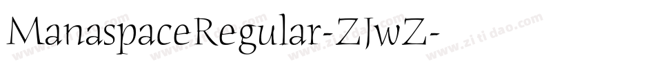 ManaspaceRegular-ZJwZ字体转换