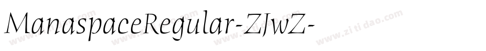ManaspaceRegular-ZJwZ字体转换
