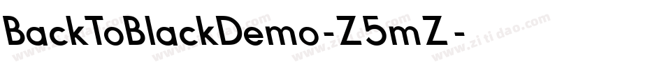 BackToBlackDemo-Z5mZ字体转换