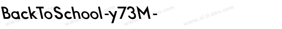 BackToSchool-y73M字体转换