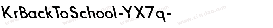 KrBackToSchool-YX7q字体转换