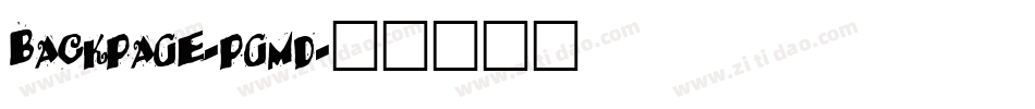 Backpage-pgmd字体转换