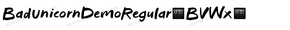 BadUnicornDemoRegular-BVWx字体转换