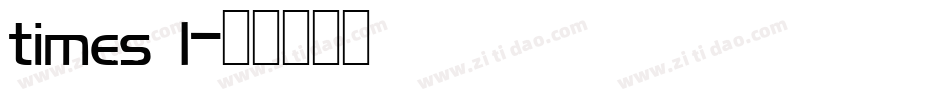 times_1字体转换