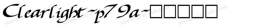 Clearlight-p79a字体转换