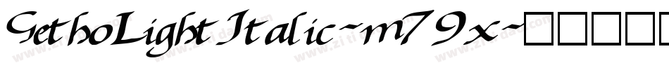 GethoLightItalic-m79x字体转换